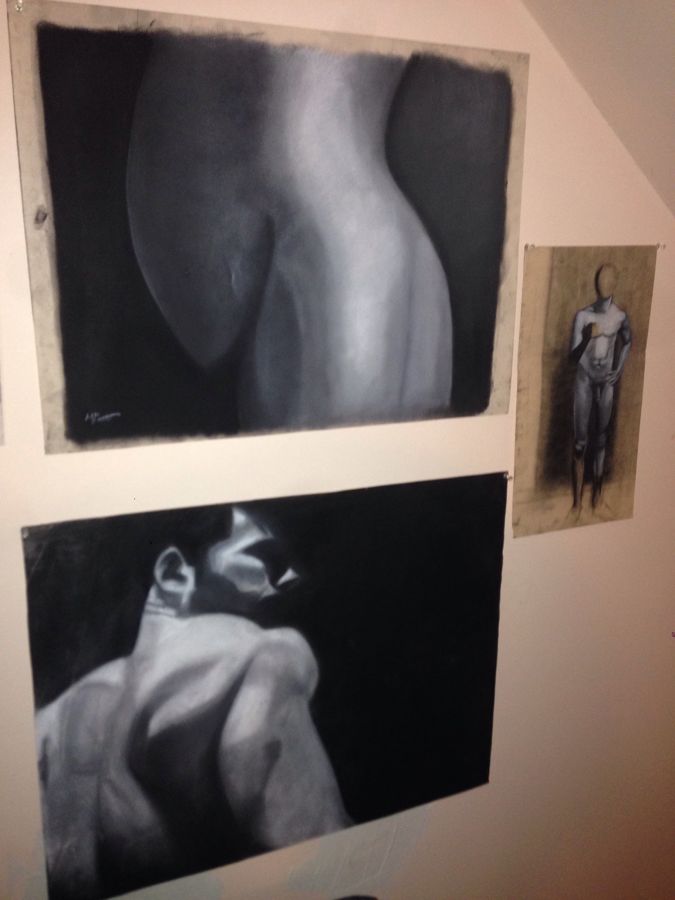 Charcoal series, wall